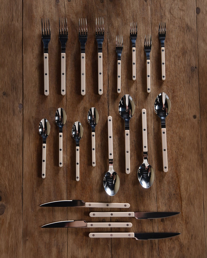 Cream Bistrot Flatware (Set of 20) - Lone Fox