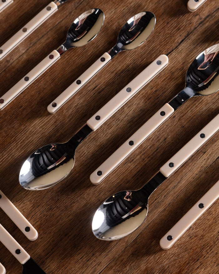 Cream Bistrot Flatware (Set of 20) - Lone Fox