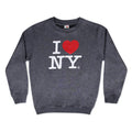 Crew Neck Sweatshirt: I Heart NY, Charcoal