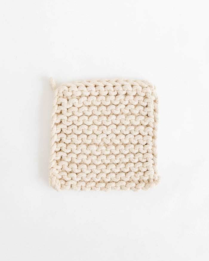 Crocheted Pot Holder - Neutral - Lone Fox