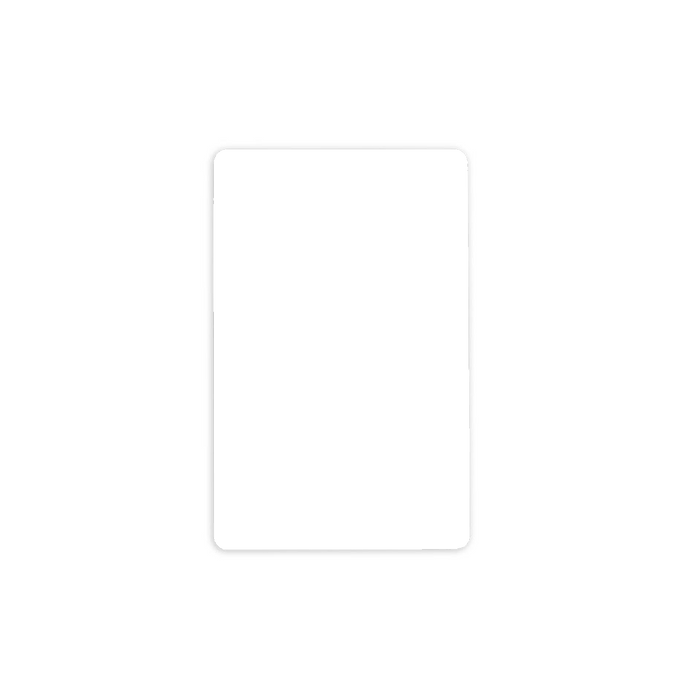 A green rectangle with slightly rounded corners on a white background, ideal for a Custom Printed Photo ID Badge. Sold by Specialist ID.