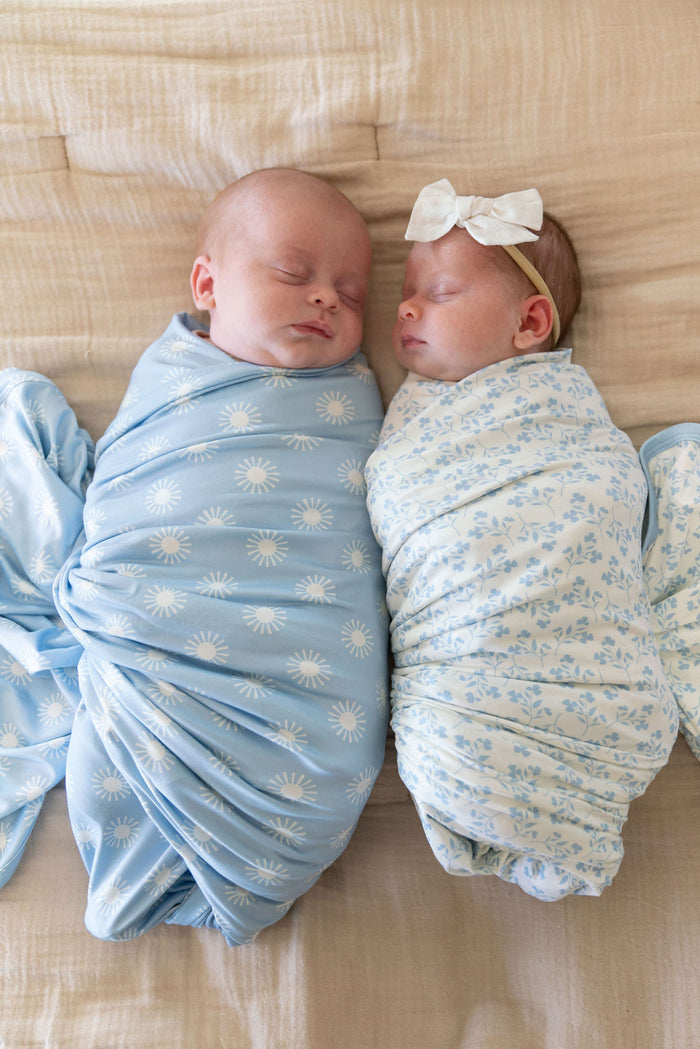 DAINTY BLUE FLORAL | SWADDLE
