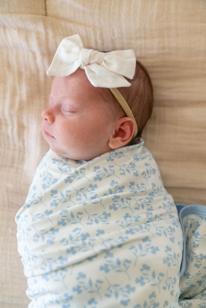 DAINTY BLUE FLORAL | SWADDLE