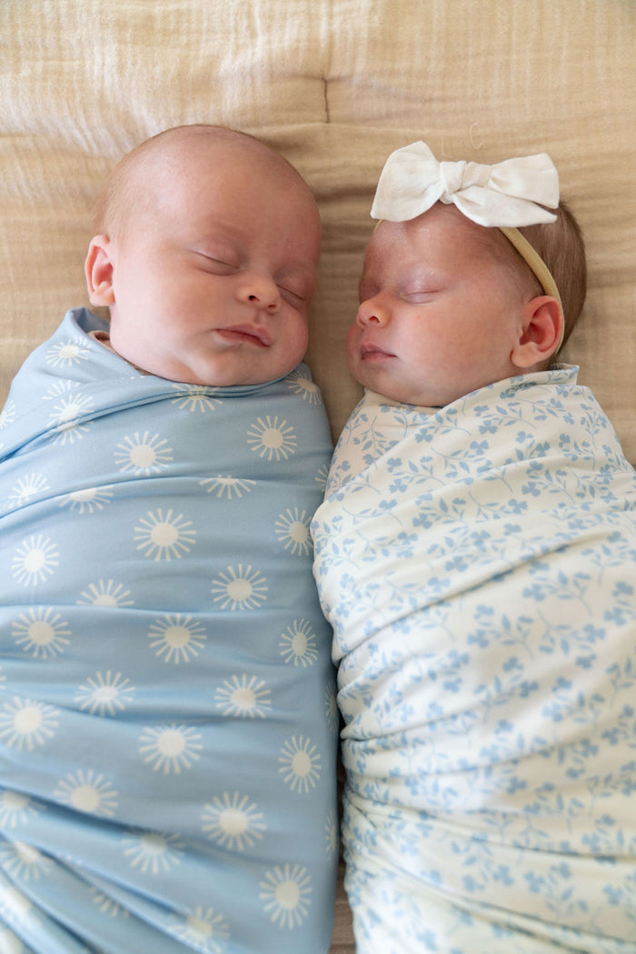 DAINTY BLUE FLORAL | SWADDLE