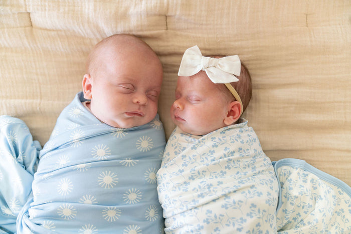 DAINTY BLUE FLORAL | SWADDLE