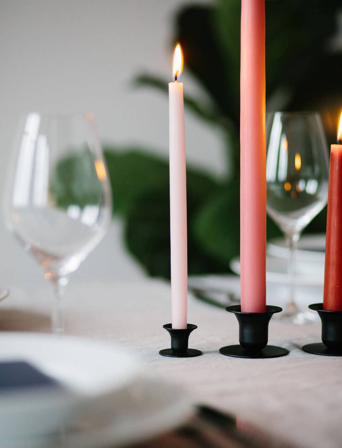 Dark Pink Danish Taper Candle | 12" - Lone Fox