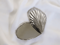 Deco Shell Compact Mirror: Silver - Lone Fox