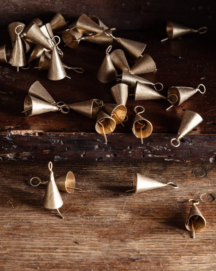 Decorative Metal Bells in Drawstring Bag (Set of 36) - Lone Fox