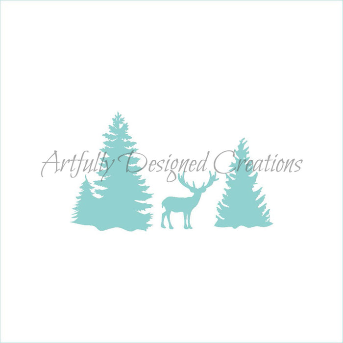 Deer Silhouette Stencil