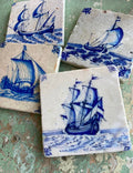 Delft Boat Stone Coaster - Lone Fox