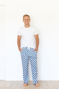 DENIM BLUE + WHITE CHECKER | MEN'S PANTS