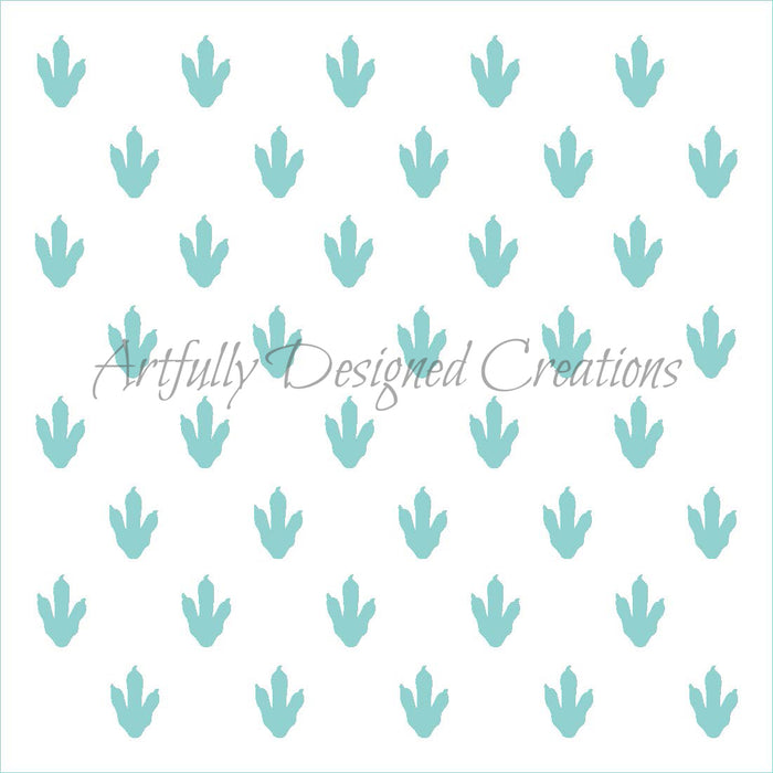 Dinosaur Tracks Stencil Background