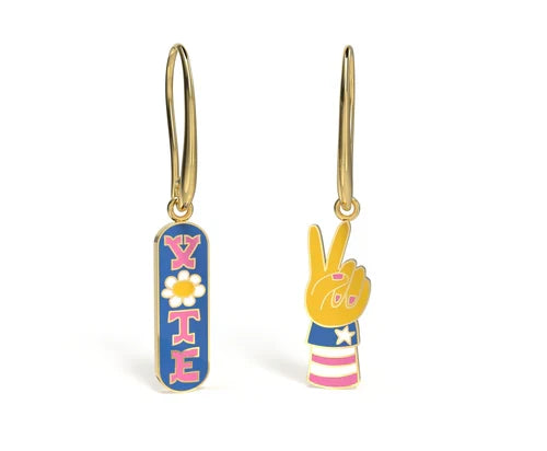 Earrings: Enamel Drop