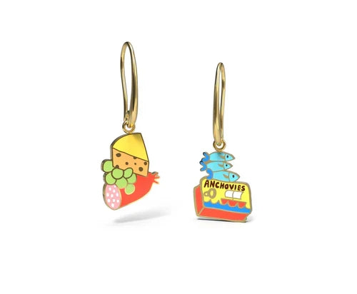 Earrings: Enamel Drop