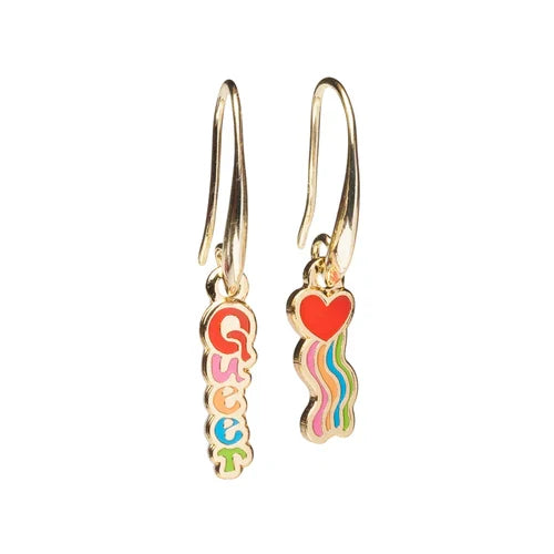 Earrings: Enamel Drop