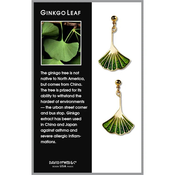 Earrings: Gingko