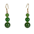 Earrings: Graduated Jade