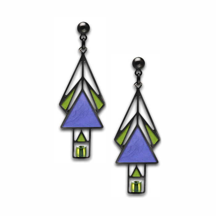 Earrings: Mahony Window Blue