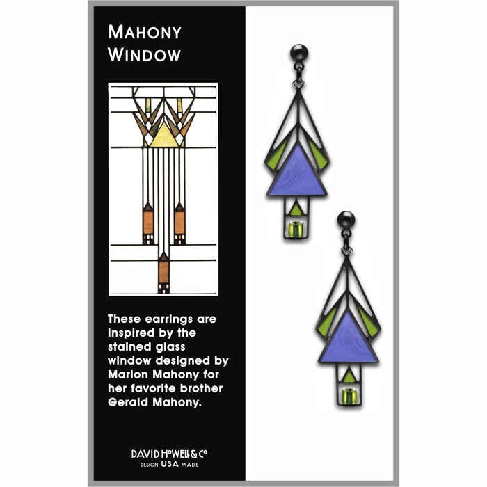 Earrings: Mahony Window Blue