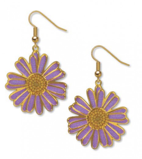 Earrings: New York Aster