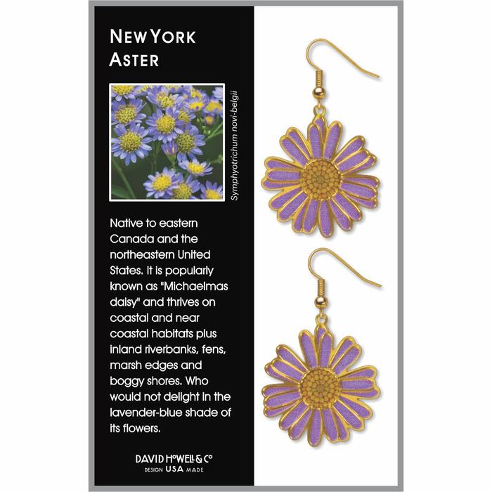 Earrings: New York Aster
