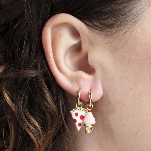 Earrings: Pizza & Ice Cream Hoops