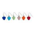 Earrings: Recycled Frosted Glass Triangle