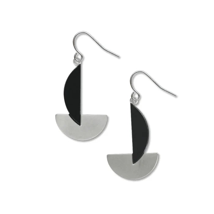 Earrings: Segment Circles Abstract