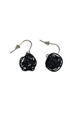 Earrings: Wire Nest by Rina Young, Black