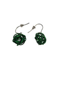 Earrings: Wire Nest by Rina Young, Green