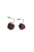 Earrings: Wire Nest by Rina Young, Red