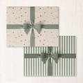 eggnog confetti + green pinstripe double-sided