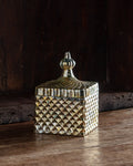 Embossed Mercury Glass Lidded Votive Holder - Lone Fox