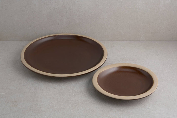 Espresso Rimmed Dinner Plate - Lone Fox