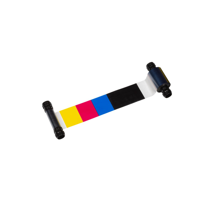 Evolis N5H204A100 Easy4pro 1/2 YMCKO ribbon unrolled showing half-panel color format for the Evolis Primacy 2. Sold by Specialist ID.