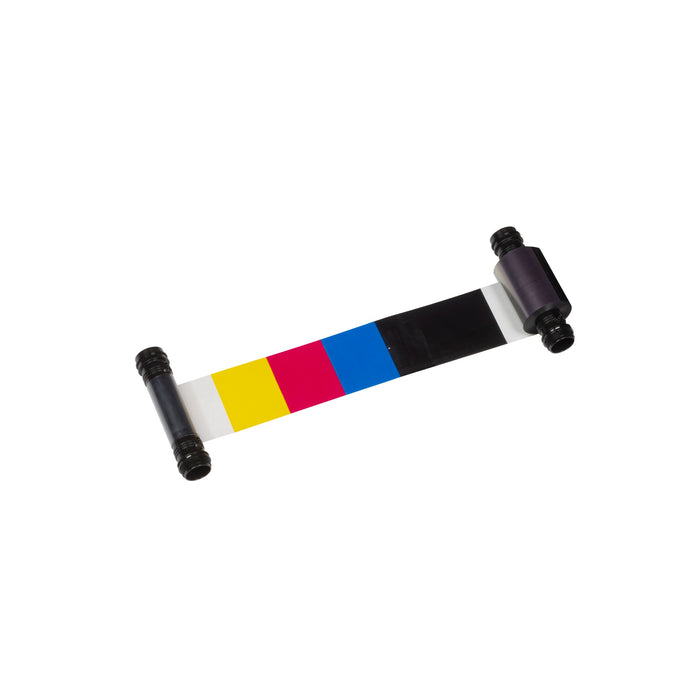 Evolis N7H206NAAA Easy4pro 1/2 YMCKOKO ribbon unrolled showing half-panel format for the Evolis Primacy 2. Sold by Specialist ID.