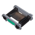 A black monochrome ribbon cartridge for Evolis Primacy 2 ID card printer, showing the ribbon frame and the black ink ribbon. Sold by Specialist ID, an authorized Evolis dealer.