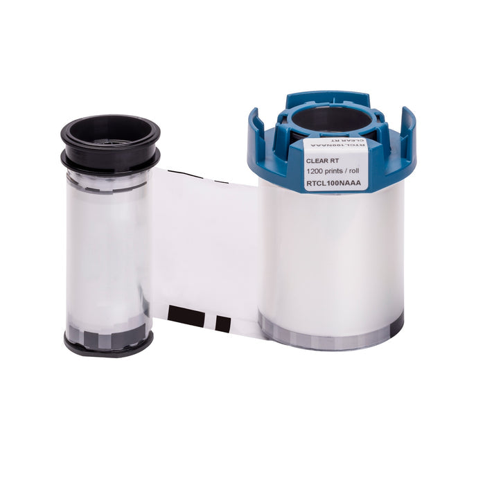 Evolis RTCL100NAAA HighTrust clear retransfer film for the Agilia and Agilia CLM, 1200 prints per roll. Sold by Specialist ID.