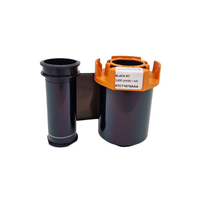 Evolis RTCT107NAAA HighTrust black retransfer ribbon for the Agilia and Agilia CLM, 2400 prints per roll. Sold by Specialist ID.