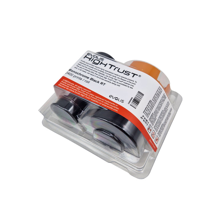 Evolis RTCT107NAAA HighTrust black retransfer ribbon for the Agilia and Agilia CLM, blister pack. Sold by Specialist ID.