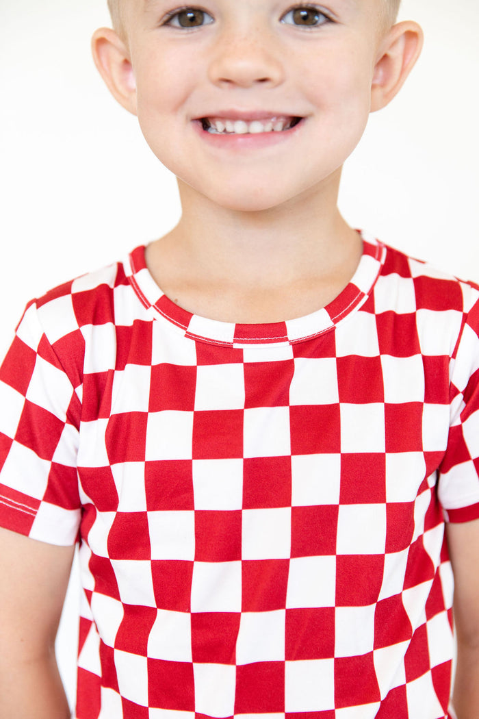 FIREWORK RED CHECKER | SHORT SLEEVE