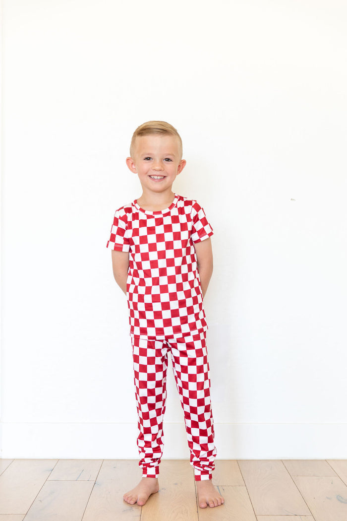 FIREWORK RED CHECKER | SHORT SLEEVE
