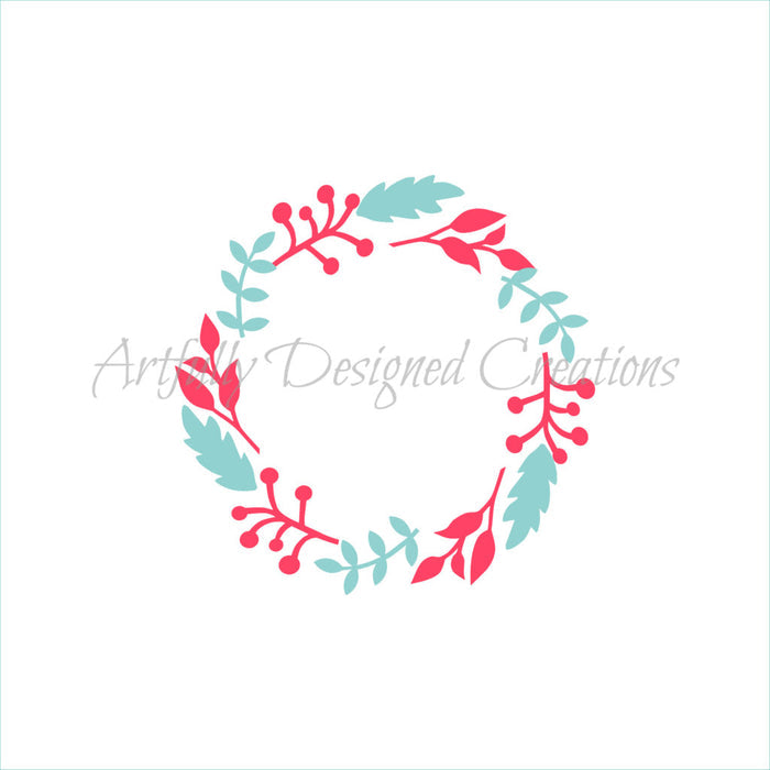 Floral Wreath Double Stencil