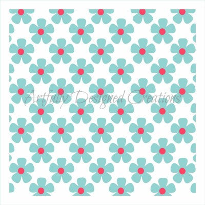 Flower Petals Stencil Background