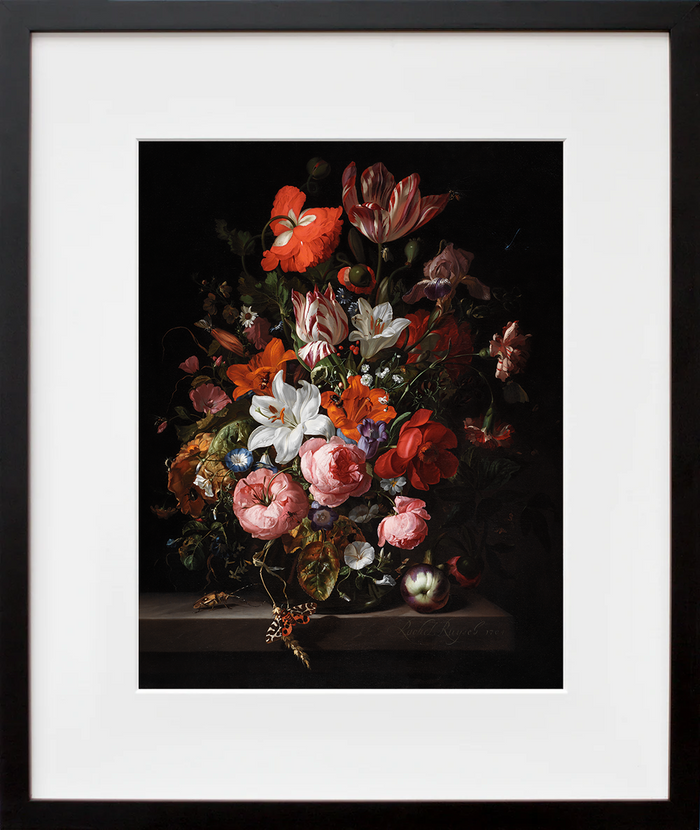 Flowers in a Glass Vase