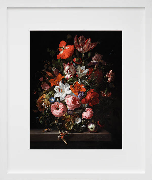 Flowers in a Glass Vase