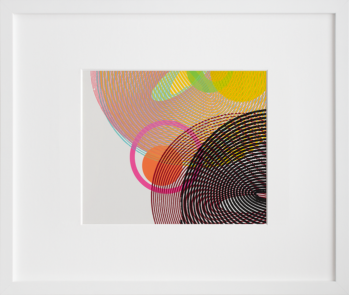 Fragments I by Alexis Nutini in white frame