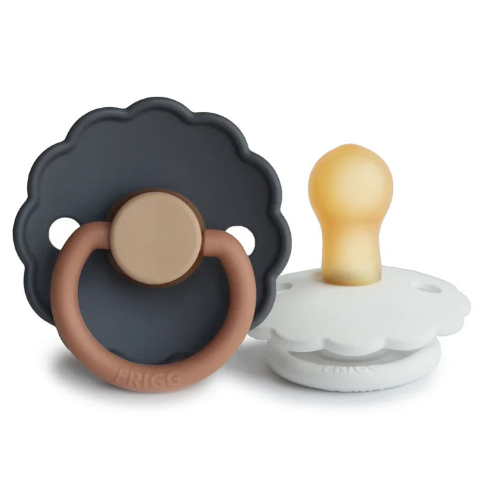 FRIGG DAISY NATURAL RUBBER PACIFIER | AURORA/BRIGHT WHITE | 2 PACK