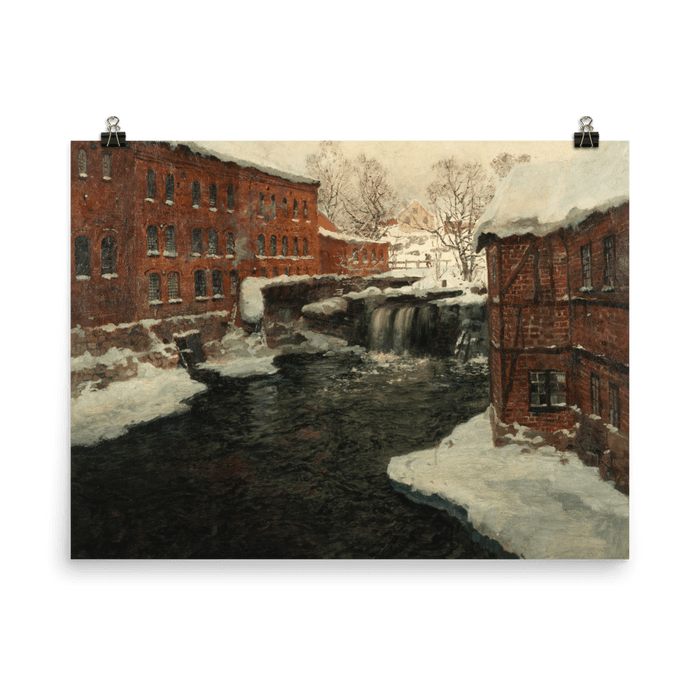 "Frits Thaulow Mill Scene" Art Print - Lone Fox
