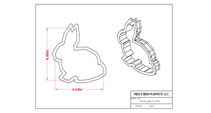 Geometric Bunny Cookie Cutter by TMP
